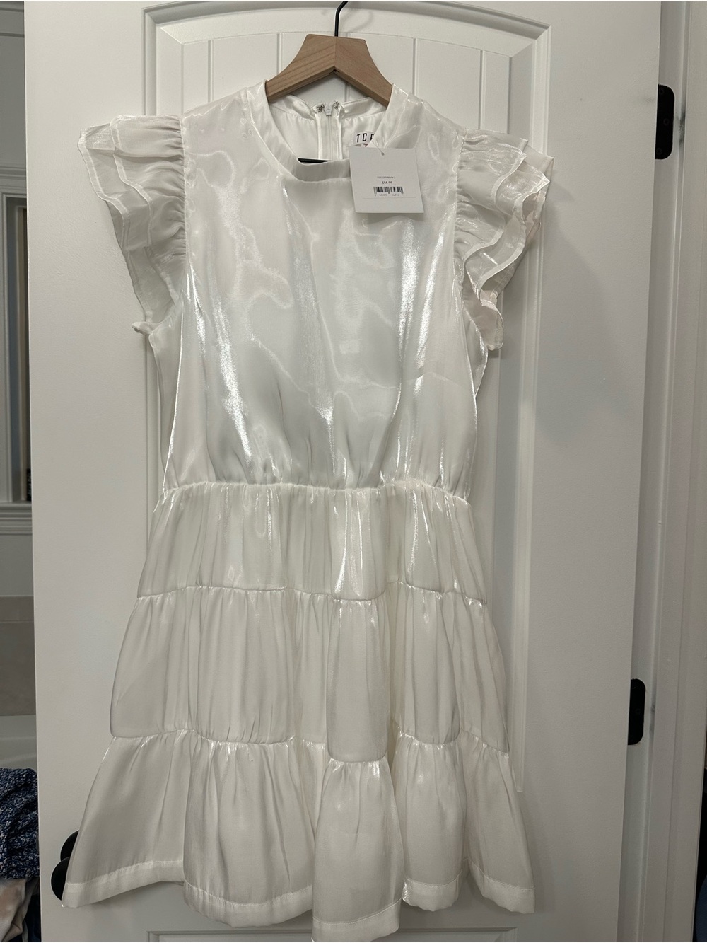 TCEC Shimmer Ruffle Tiered Dress